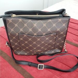 Nine West Brown and Black Crossbody Bag